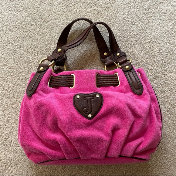 Vintage Juicy Couture Pink Velour Bag - Picture 8 of 16
